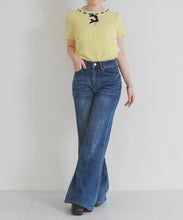 画像をギャラリービューアに読み込む, 【一部店舗限定】フロントリボン半袖ニット/TT658304