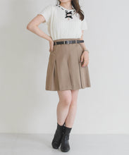 画像をギャラリービューアに読み込む, 【一部店舗限定】フロントリボン半袖ニット/TT658304