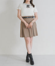 画像をギャラリービューアに読み込む, 【一部店舗限定】フロントリボン半袖ニット/TT658304