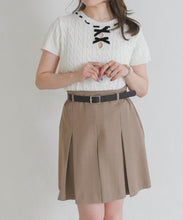 画像をギャラリービューアに読み込む, 【一部店舗限定】フロントリボン半袖ニット/TT658304