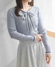 画像をギャラリービューアに読み込む, マルチ配色ボウタイリブニット/MM618305