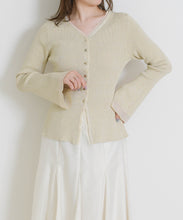 画像をギャラリービューアに読み込む, ラメシアーペプラムカーディガン/MM618402