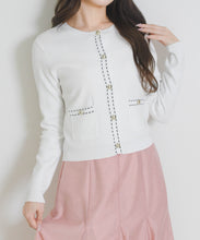 画像をギャラリービューアに読み込む, ステッチ配色ミラノカーディガン/MM618404