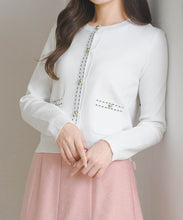 画像をギャラリービューアに読み込む, ステッチ配色ミラノカーディガン/MM618404