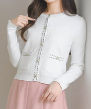 画像をギャラリービューアに読み込む, ステッチ配色ミラノカーディガン/MM618404