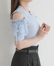 画像をギャラリービューアに読み込む, 【予約販売/4下中旬発売予定】肩開きプリーツギャザーニット/TT628309