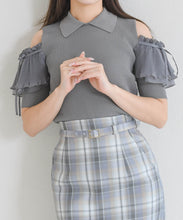 画像をギャラリービューアに読み込む, 【予約販売/4下中旬発売予定】肩開きプリーツギャザーニット/TT628309