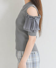 画像をギャラリービューアに読み込む, 【予約販売/4下中旬発売予定】肩開きプリーツギャザーニット/TT628309