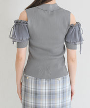 画像をギャラリービューアに読み込む, 【予約販売/4下中旬発売予定】肩開きプリーツギャザーニット/TT628309