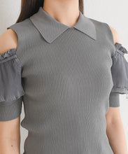 画像をギャラリービューアに読み込む, 【予約販売/4下中旬発売予定】肩開きプリーツギャザーニット/TT628309