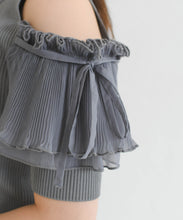 画像をギャラリービューアに読み込む, 【予約販売/4下中旬発売予定】肩開きプリーツギャザーニット/TT628309