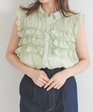 画像をギャラリービューアに読み込む, 【予約販売/4月中旬発売予定】シフォンフリルブラウス/TT628105