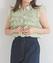 画像をギャラリービューアに読み込む, 【予約販売/4月中旬発売予定】シフォンフリルブラウス/TT628105