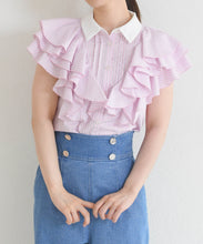 画像をギャラリービューアに読み込む, 【予約販売/4月中旬発売予定】襟付きフリルシャツブラウス/TT628104