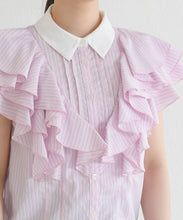 画像をギャラリービューアに読み込む, 【予約販売/4月中旬発売予定】襟付きフリルシャツブラウス/TT628104