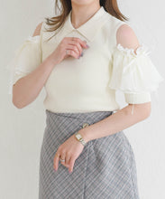 画像をギャラリービューアに読み込む, 【予約販売/4下中旬発売予定】肩開きプリーツギャザーニット/TT628309