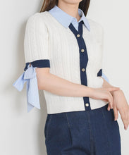 画像をギャラリービューアに読み込む, 【予約販売/4月中旬発売予定】ケーブル編みレイヤードカーディガン/TT628404