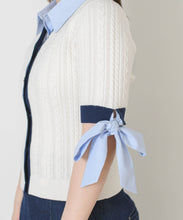 画像をギャラリービューアに読み込む, ケーブル編みレイヤードカーディガン/TT628404