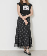 画像をギャラリービューアに読み込む, リボンプリントフレンチスリーブTシャツ/TT628202