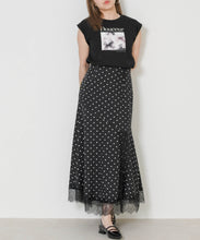 画像をギャラリービューアに読み込む, リボンプリントフレンチスリーブTシャツ/TT628202