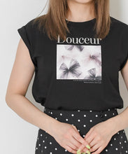 画像をギャラリービューアに読み込む, 【予約販売/4月下旬発売予定】リボンプリントフレンチスリーブTシャツ/TT628202