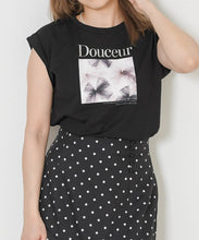 画像をギャラリービューアに読み込む, 【予約販売/4月下旬発売予定】リボンプリントフレンチスリーブTシャツ/TT628202