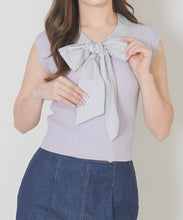 画像をギャラリービューアに読み込む, 【予約販売/4月下旬発売予定】ボウタイフレンチ袖ニット/TT628308