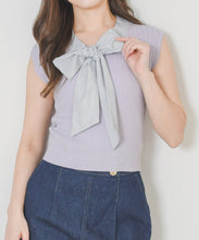 画像をギャラリービューアに読み込む, 【予約販売/4月下旬発売予定】ボウタイフレンチ袖ニット/TT628308