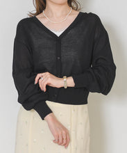 画像をギャラリービューアに読み込む, 【予約販売/4月下旬発売予定】Vネックシアーカーディガン/TT628403