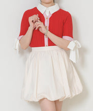 画像をギャラリービューアに読み込む, 【予約販売/4月中旬発売予定】ケーブル編みレイヤードカーディガン/TT628404