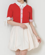 画像をギャラリービューアに読み込む, ケーブル編みレイヤードカーディガン/TT628404