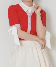 画像をギャラリービューアに読み込む, 【予約販売/4月中旬発売予定】ケーブル編みレイヤードカーディガン/TT628404