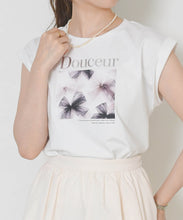 画像をギャラリービューアに読み込む, リボンプリントフレンチスリーブTシャツ/TT628202