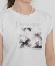 画像をギャラリービューアに読み込む, 【予約販売/4月下旬発売予定】リボンプリントフレンチスリーブTシャツ/TT628202