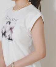 画像をギャラリービューアに読み込む, リボンプリントフレンチスリーブTシャツ/TT628202