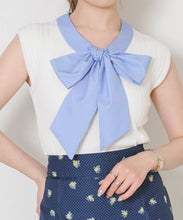 画像をギャラリービューアに読み込む, 【予約販売/4月下旬発売予定】ボウタイフレンチ袖ニット/TT628308