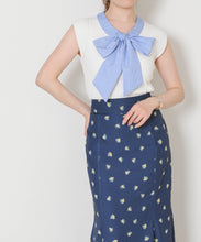 画像をギャラリービューアに読み込む, 【予約販売/4月下旬発売予定】ボウタイフレンチ袖ニット/TT628308