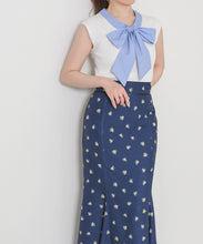 画像をギャラリービューアに読み込む, 【予約販売/4月下旬発売予定】ボウタイフレンチ袖ニット/TT628308