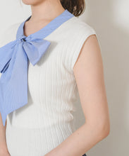 画像をギャラリービューアに読み込む, 【予約販売/4月下旬発売予定】ボウタイフレンチ袖ニット/TT628308