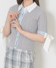 画像をギャラリービューアに読み込む, ケーブル編みレイヤードカーディガン/TT628404