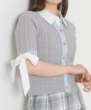 画像をギャラリービューアに読み込む, ケーブル編みレイヤードカーディガン/TT628404