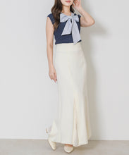 画像をギャラリービューアに読み込む, 【予約販売/4月下旬発売予定】ボウタイフレンチ袖ニット/TT628308