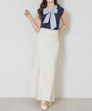 画像をギャラリービューアに読み込む, 【予約販売/4月下旬発売予定】ボウタイフレンチ袖ニット/TT628308