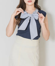 画像をギャラリービューアに読み込む, 【予約販売/4月下旬発売予定】ボウタイフレンチ袖ニット/TT628308