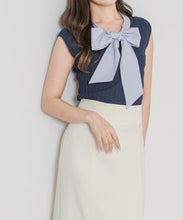 画像をギャラリービューアに読み込む, 【予約販売/4月下旬発売予定】ボウタイフレンチ袖ニット/TT628308