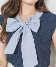 画像をギャラリービューアに読み込む, 【予約販売/4月下旬発売予定】ボウタイフレンチ袖ニット/TT628308