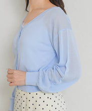 画像をギャラリービューアに読み込む, 【予約販売/4月下旬発売予定】Vネックシアーカーディガン/TT628403