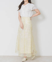 画像をギャラリービューアに読み込む, 【予約販売/4月中旬発売予定】フラワー刺繍Aラインスカート/MM627208