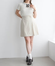 画像をギャラリービューアに読み込む, 【一部店舗限定】フロントリボン半袖ニット/TT658304