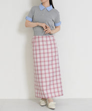 画像をギャラリービューアに読み込む, 配色シャツ襟ポロニット/TT658311